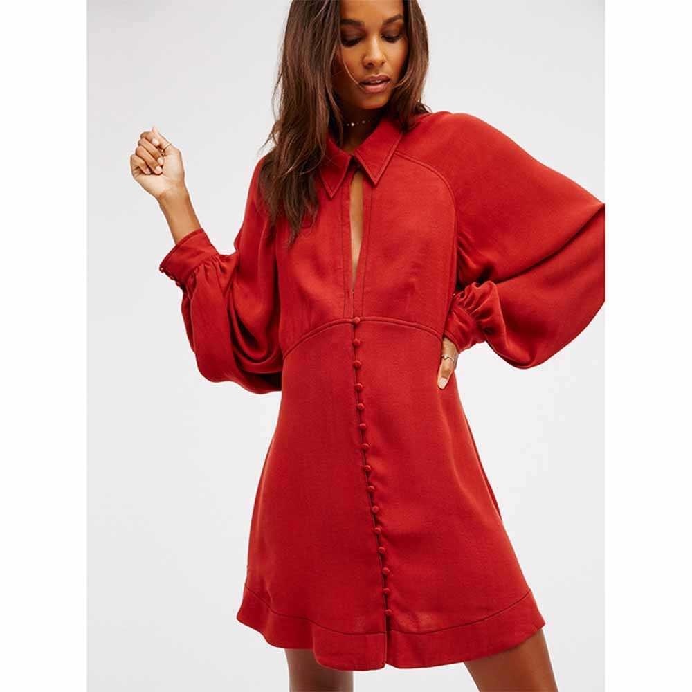 FREE People Sz Md Babetown Mini Rust